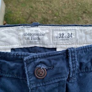 Abercrombie & Fitch Slim Straight 32” x 34” Navy blue Chino New